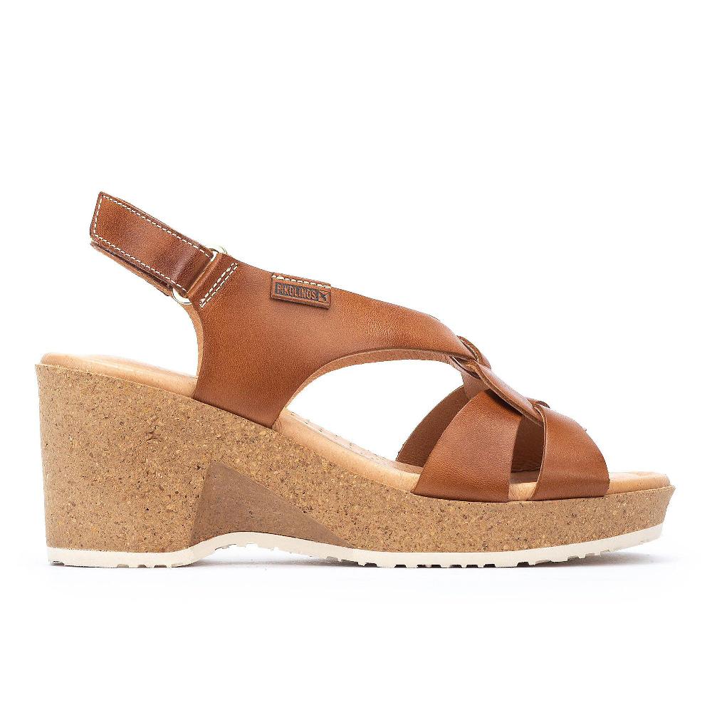 QVC Pikolinos Sandali In Pelle Con Chiusura In Velcro E Zeppa