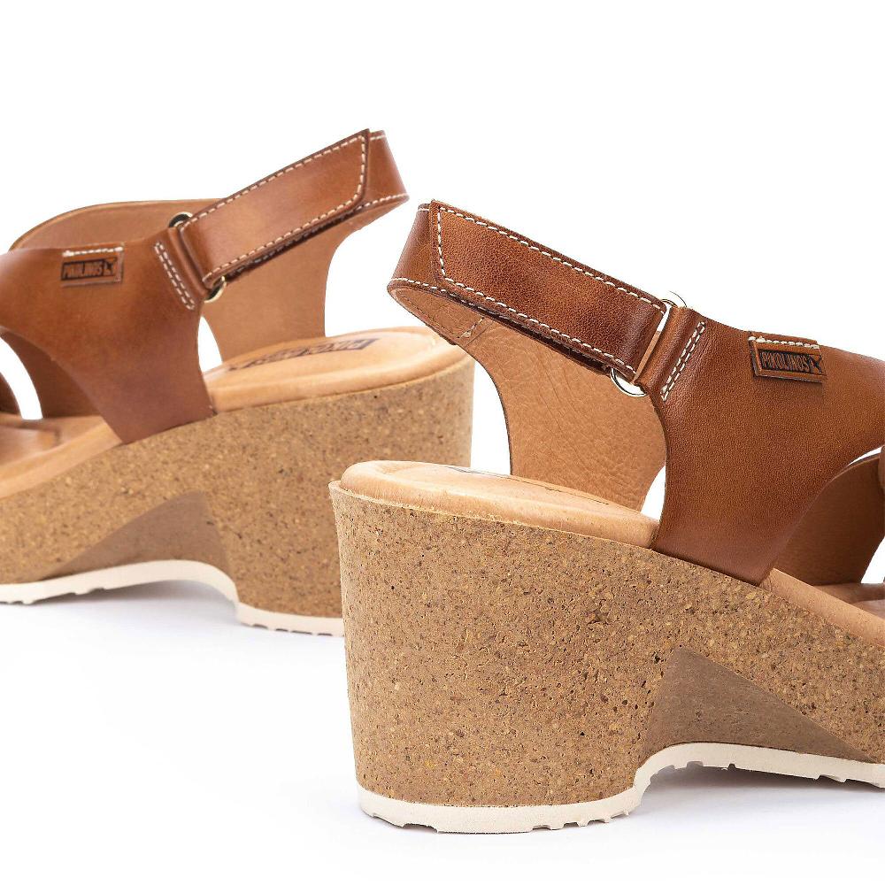 QVC Pikolinos Sandali In Pelle Con Chiusura In Velcro E Zeppa