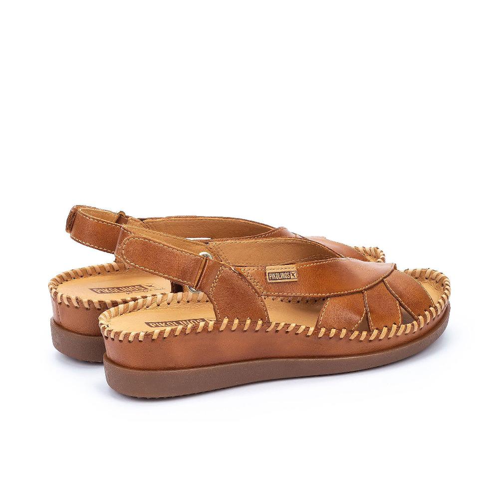 QVC Pikolinos Sandali In Pelle Con Fasce Incrociate E Suola 4 Cm