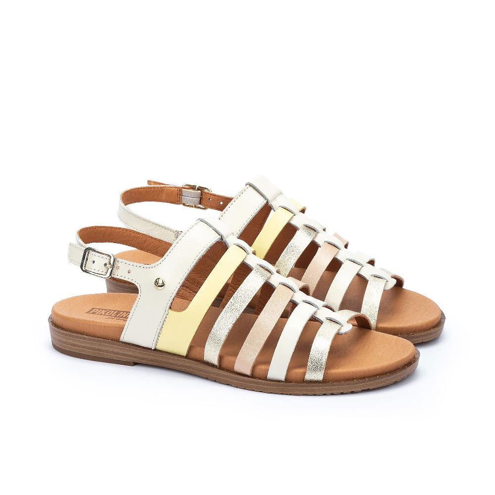 QVC Pikolinos Sandali in pelle con fasce multicolor suola 2 5 cm