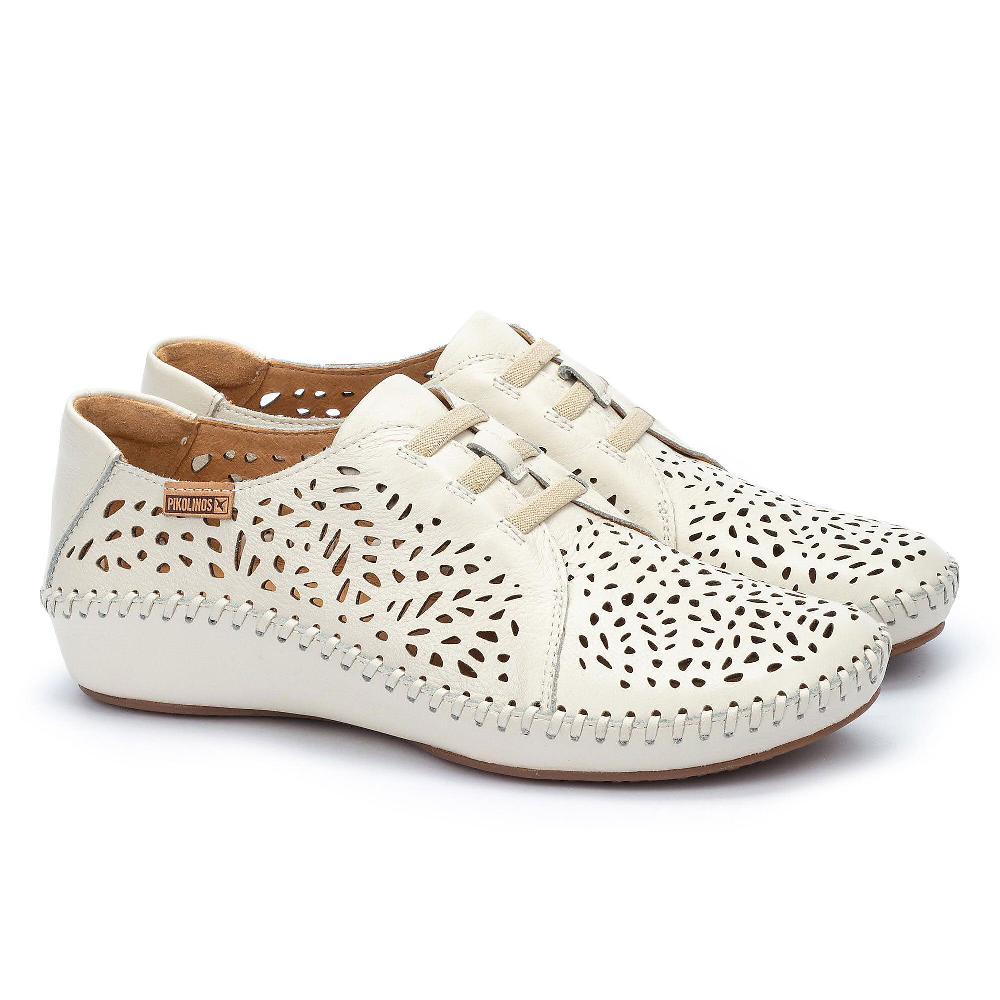 QVC Pikolinos Slip on in pelle traforata con zeppa 3 cm