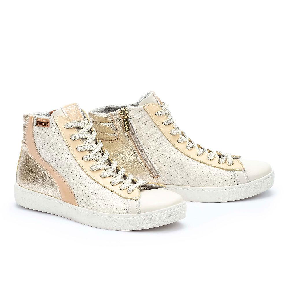 QVC Pikolinos Sneaker Alte In Pelle Con Soletta In Memory