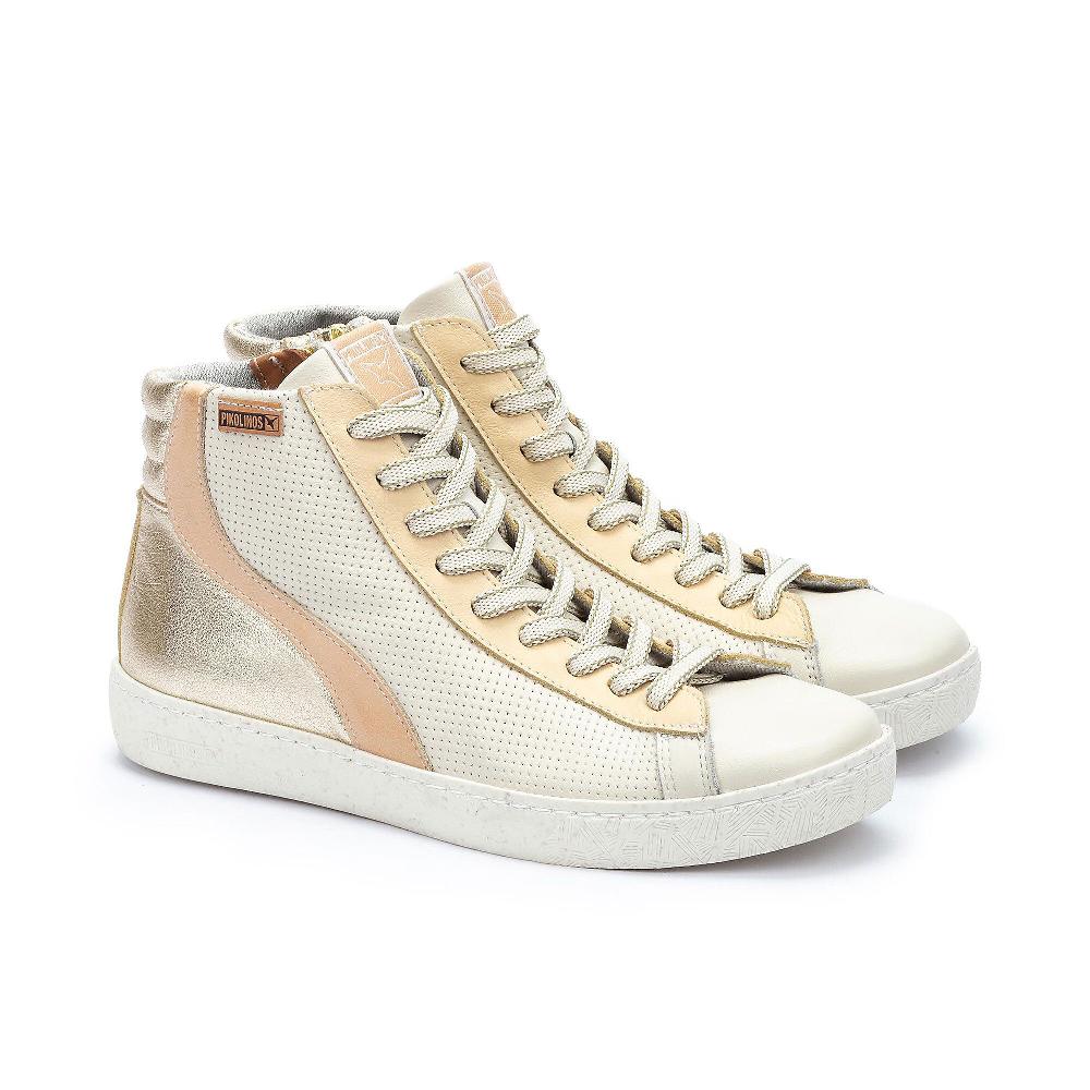 QVC Pikolinos Sneaker alte in pelle con soletta in memory