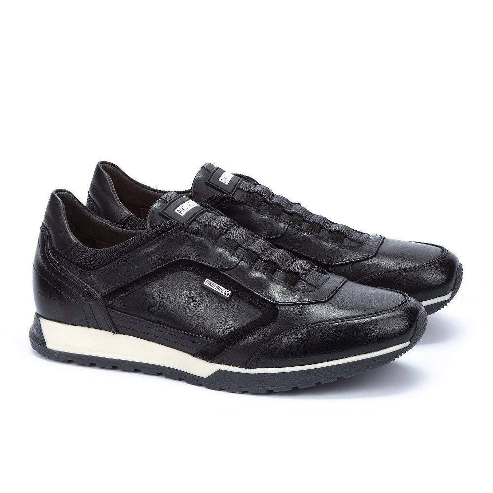 QVC Pikolinos Sneaker da uomo in pelle con lacci elastici e MemoryFoam