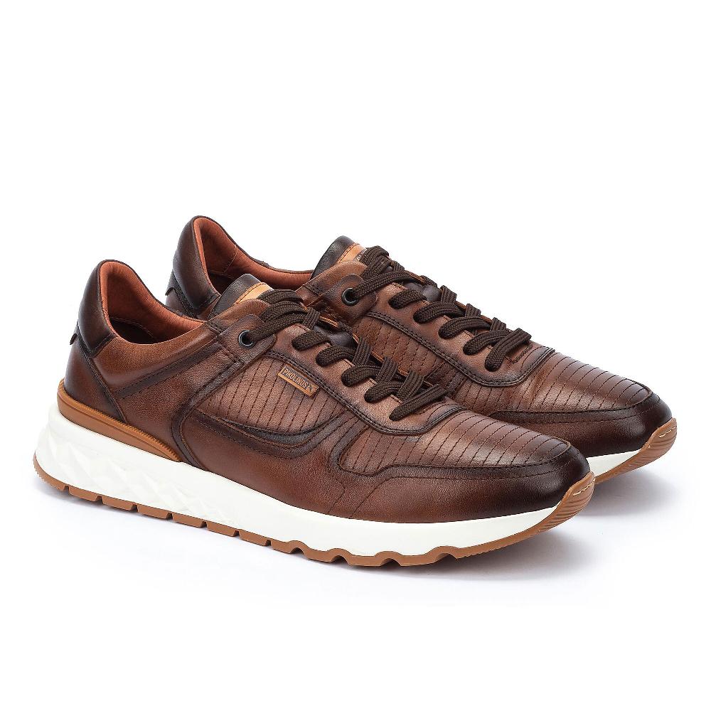 QVC Pikolinos Sneaker da uomo in pelle con soletta in Memory Foam