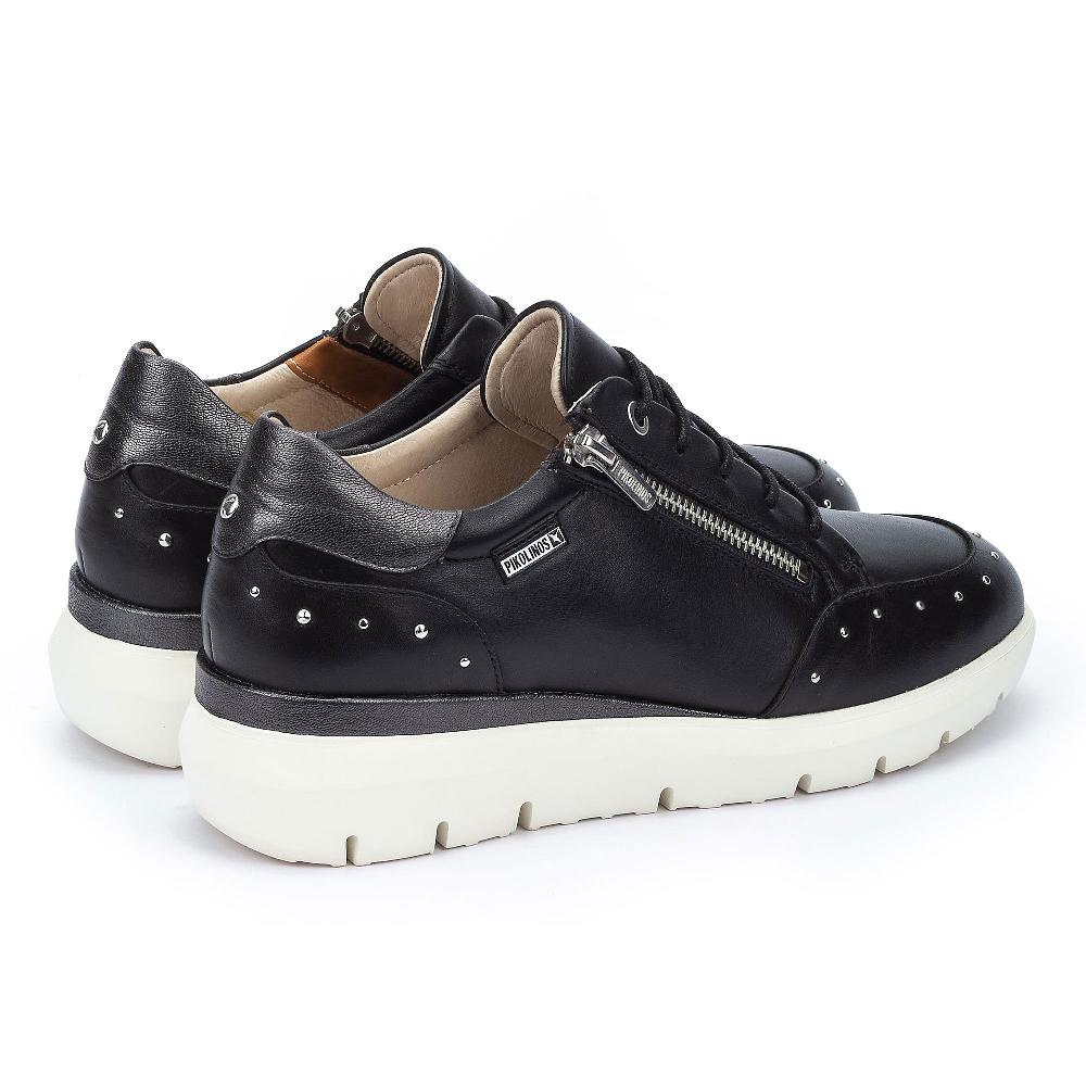 QVC Pikolinos Sneaker In Pelle Con Borchie E Zip Suola 4 5 Cm