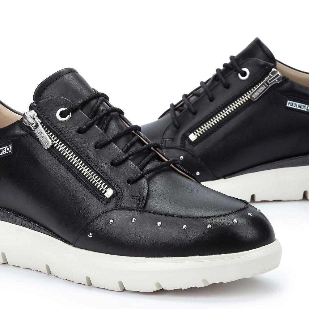 QVC Pikolinos Sneaker In Pelle Con Borchie E Zip Suola 4 5 Cm