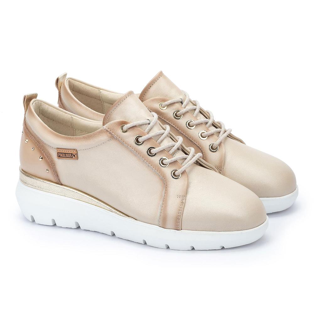 QVC Pikolinos Sneaker in pelle con borchie e zip suola 4 5 cm