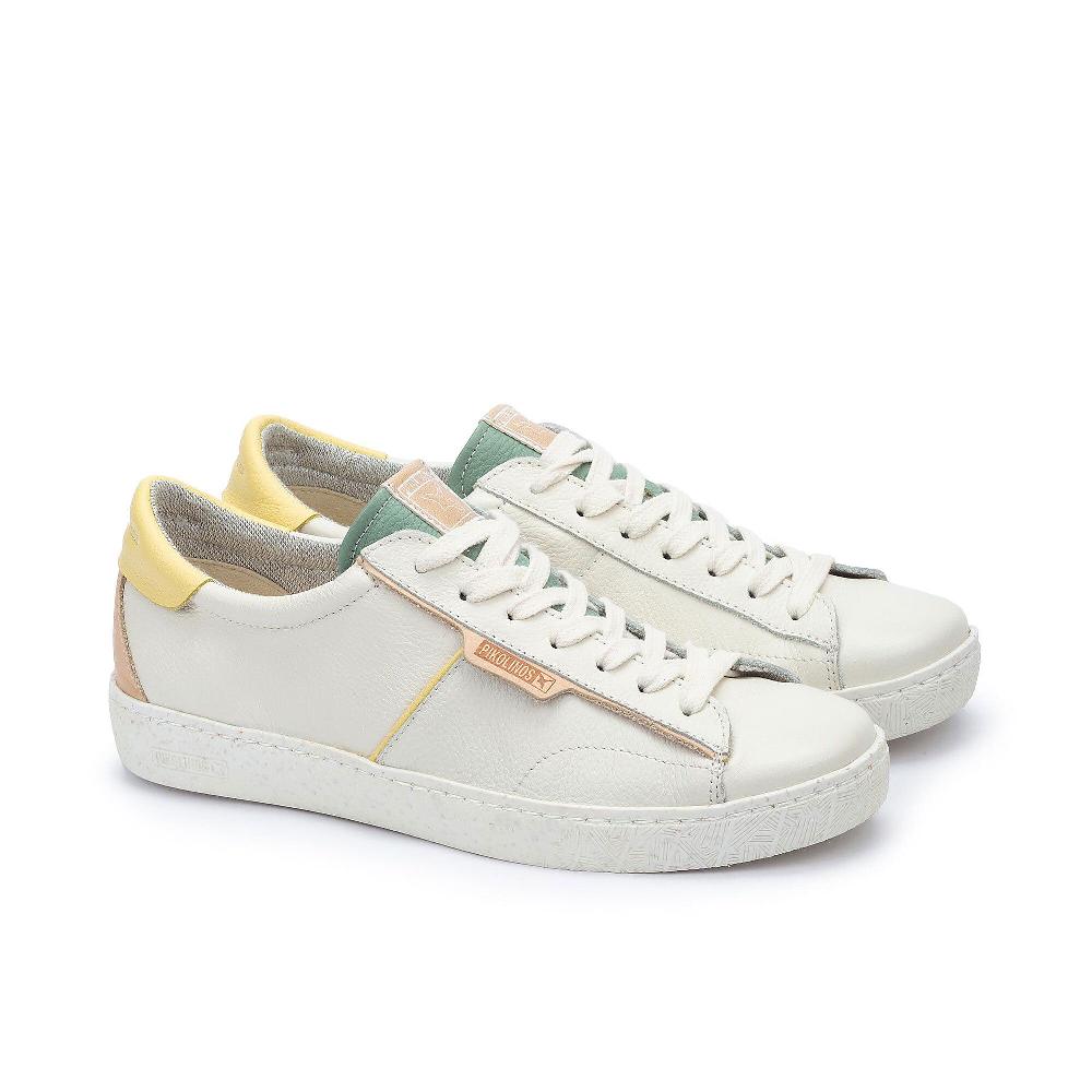 QVC Pikolinos Sneaker in pelle Cuciture a vista Memory foam Suola 2 5 cm