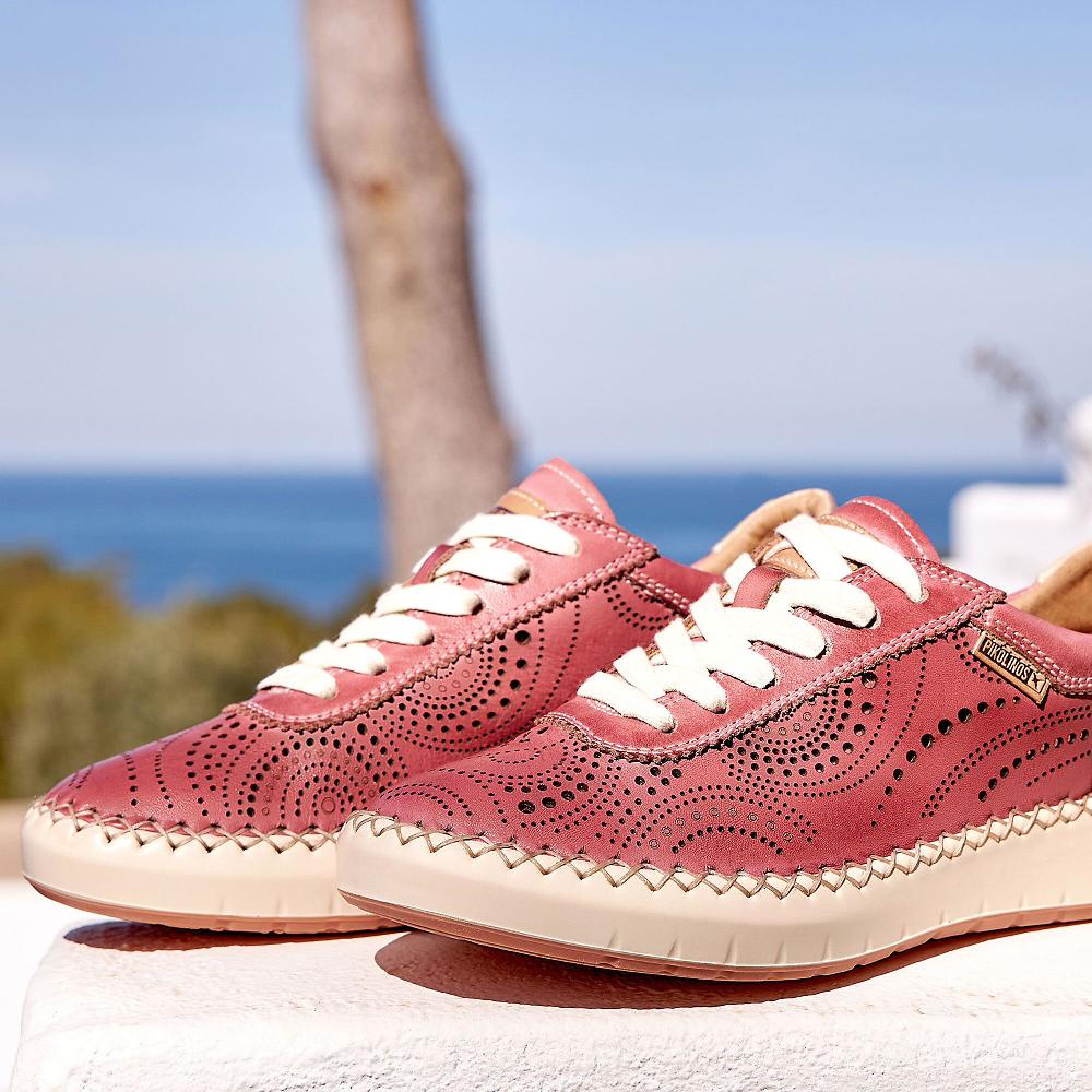 QVC Pikolinos Sneaker In Pelle Motivo Laserato Suola 3 Cm