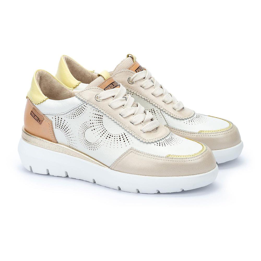 QVC Pikolinos Sneaker traforata con lacci fantasia Zeppa 5cm