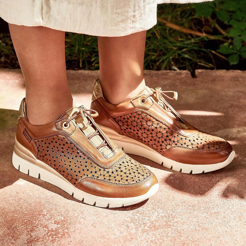 QVC Pikolinos Sneakers In Pelle Con Lacci Elastici E Suola 3 Cm