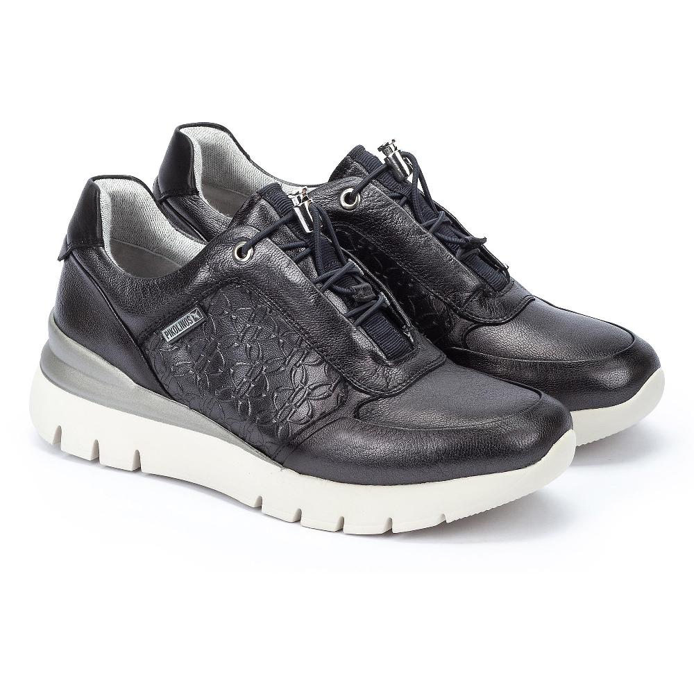 QVC Pikolinos Sneakers in pelle con lacci elastici e soletta Memory Foam