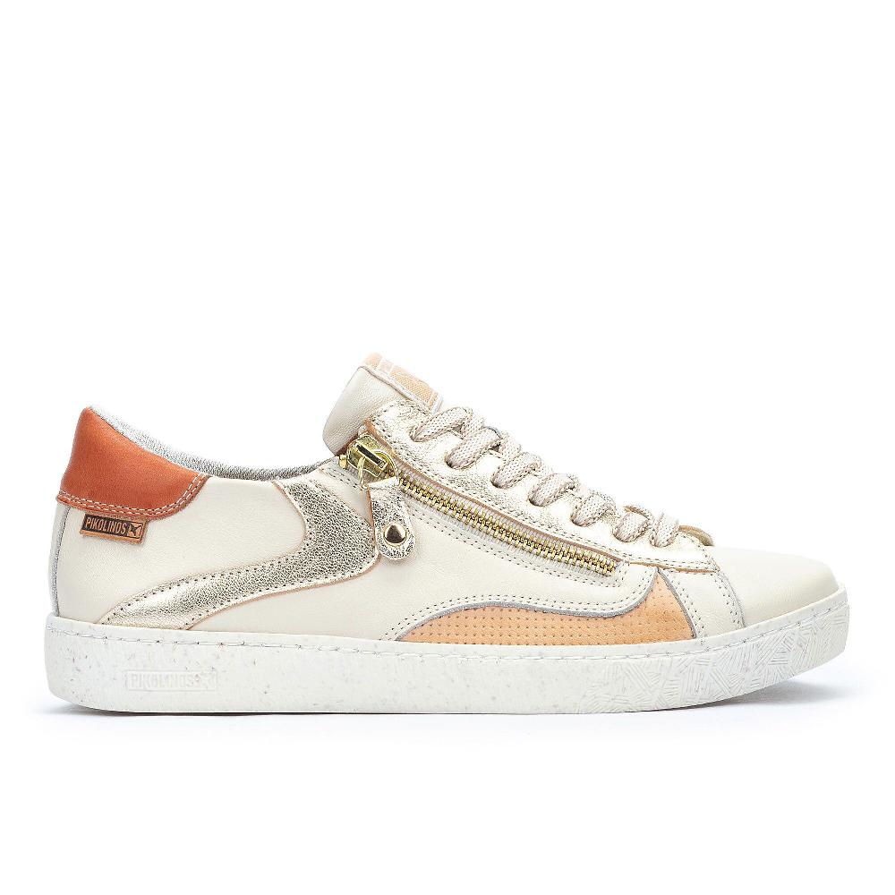 QVC Pikolinos Sneakers Stringate In Pelle Con Inserti A Contrasto