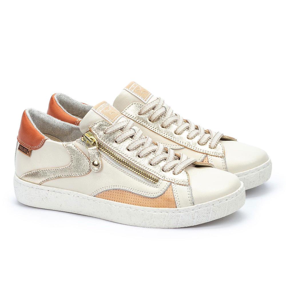 QVC Pikolinos Sneakers stringate in pelle con inserti a contrasto