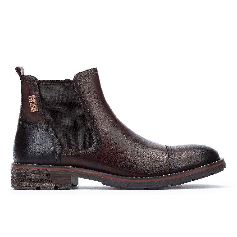 QVC Pikolinos Stivaletti Da Uomo In Pelle Con Inserti Elastici Tacco 3 5cm