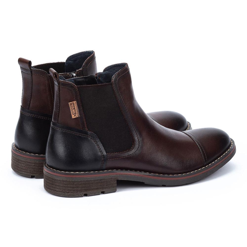 QVC Pikolinos Stivaletti Da Uomo In Pelle Con Inserti Elastici Tacco 3 5cm
