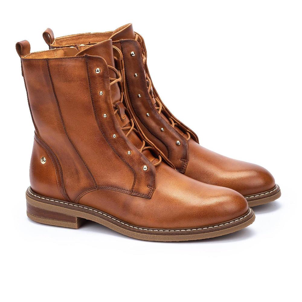 QVC Pikolinos Stivaletti In Pelle Con Borchie Decorative E Zip