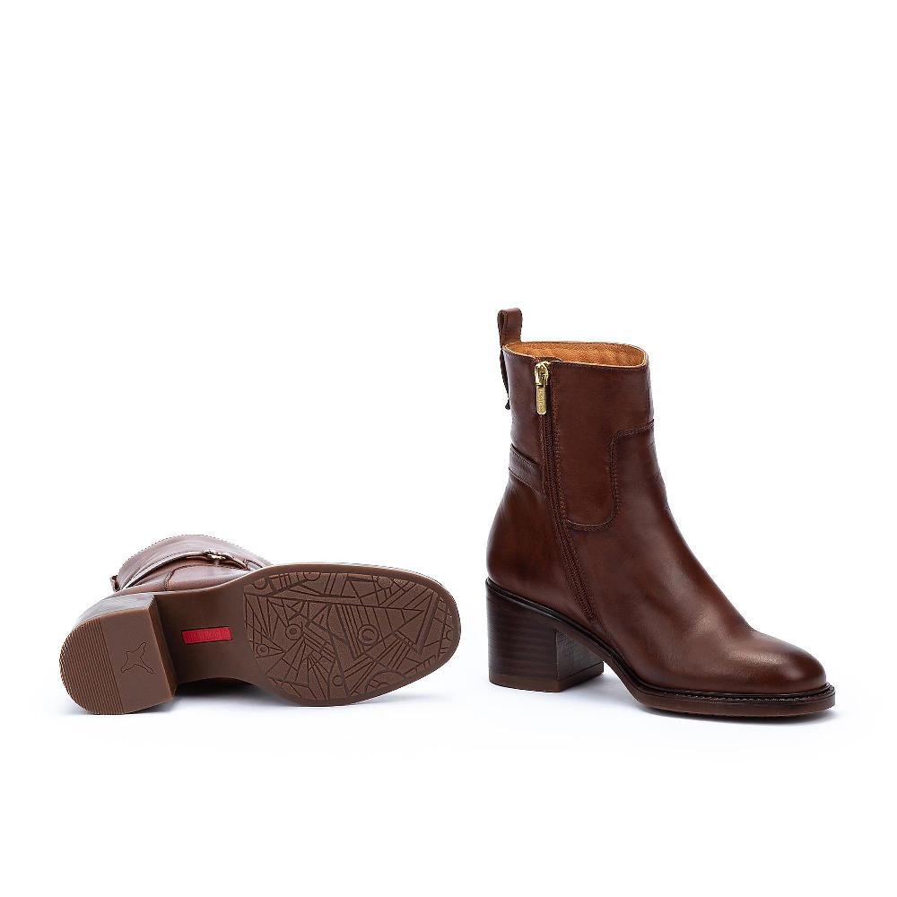 QVC Pikolinos Stivaletti In Pelle Con Cinturino Tacco 6 5cm