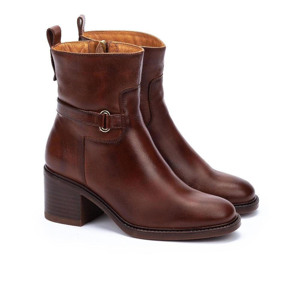 QVC Pikolinos Stivaletti In Pelle Con Cinturino Tacco 6 5cm