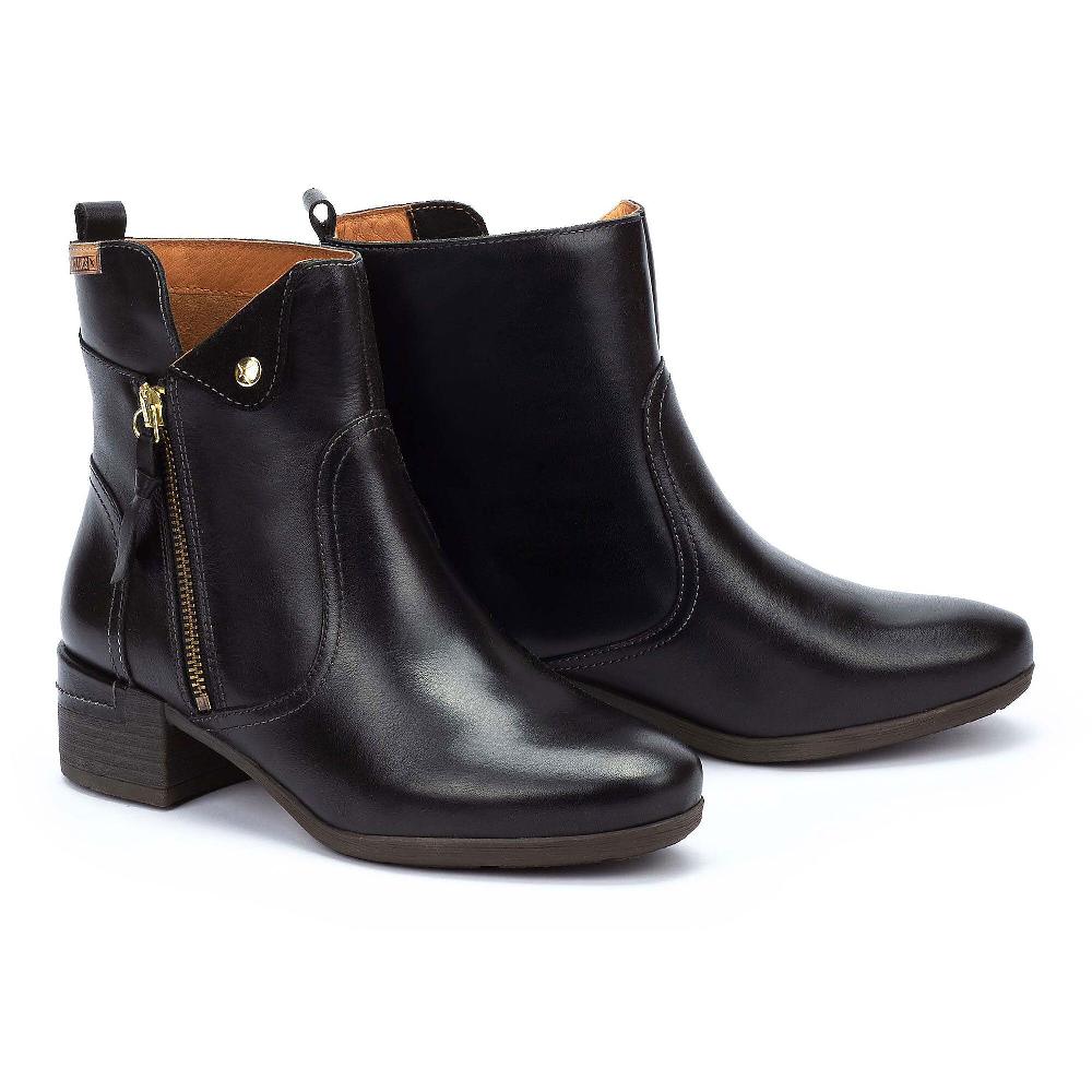 QVC Pikolinos Stivaletti In Pelle Con Cuciture A Vista Tacco 4cm