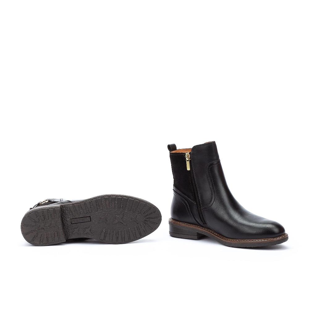 QVC Pikolinos Stivaletti In Pelle Con Inserti Scamosciati Tacco 3cm