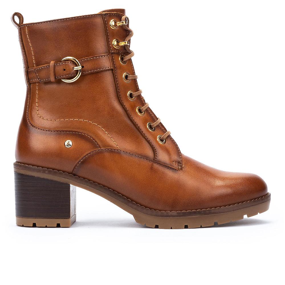 QVC Pikolinos Stivaletti Stringati In Pelle Con Tacco 6cm