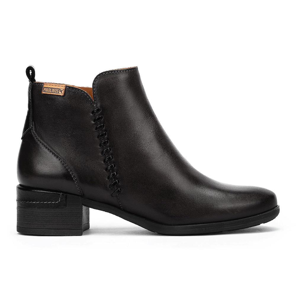 QVC Pikolinos Stivaletto In Pelle Con Cucitura A Vista Tacco 4 Cm