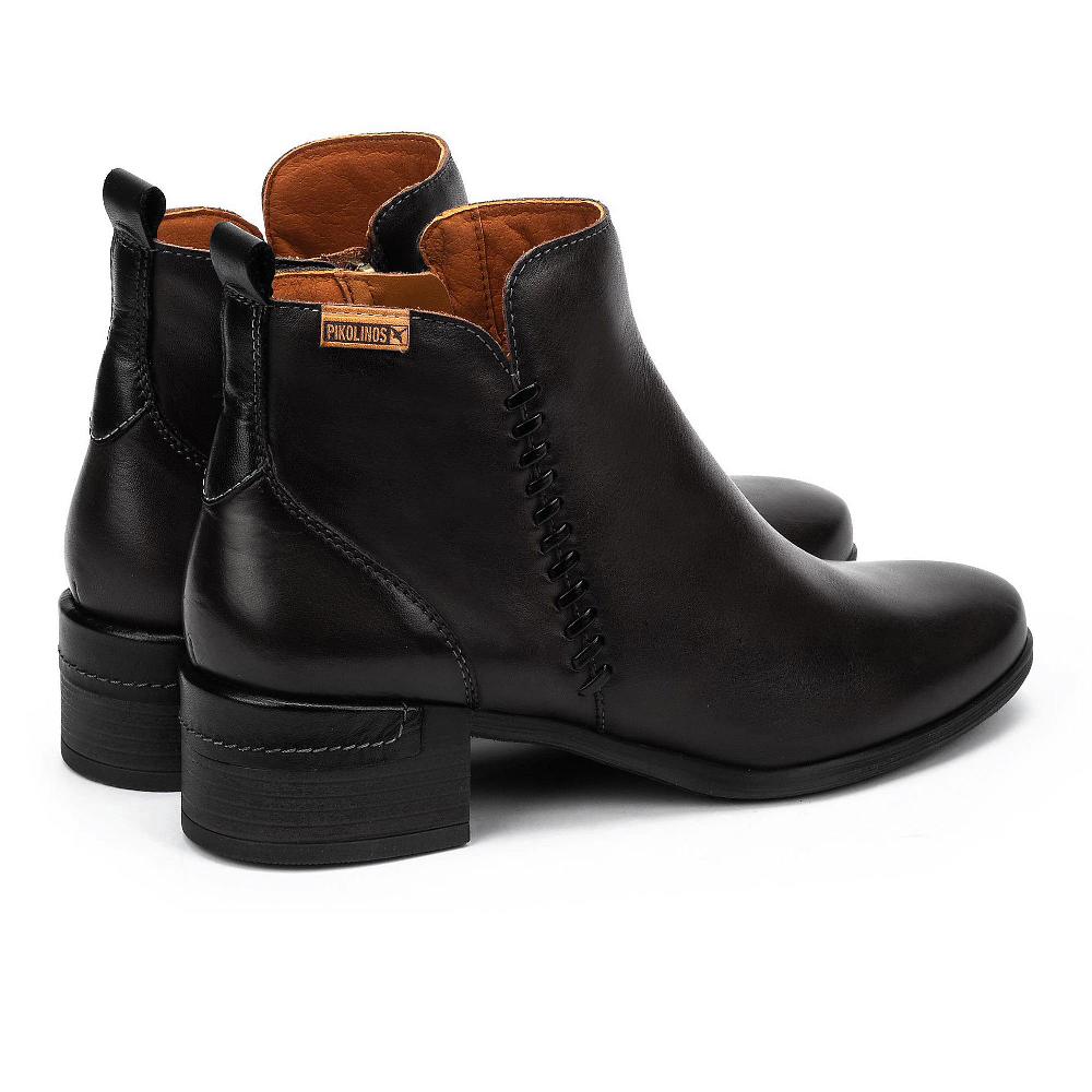 QVC Pikolinos Stivaletto In Pelle Con Cucitura A Vista Tacco 4 Cm