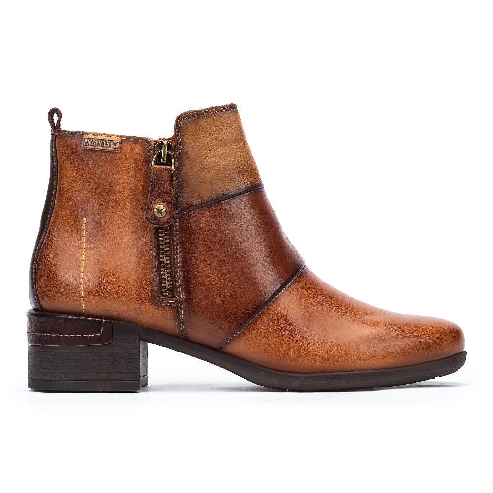 QVC Pikolinos Stivaletto In Pelle Con Cuciture A Vista Tacco 4cm