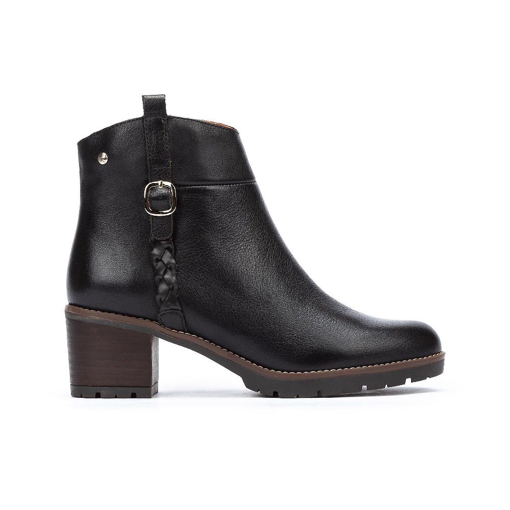 QVC Pikolinos Stivaletto In Pelle Con Dettaglio Intrecciato Tacco 6cm