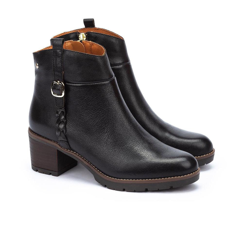 QVC Pikolinos Stivaletto in pelle con dettaglio intrecciato tacco 6cm