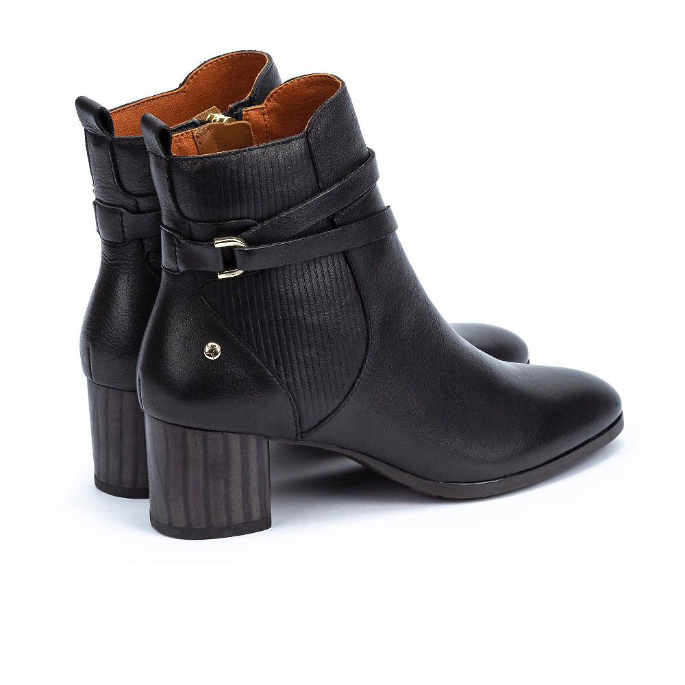 QVC Pikolinos Stivaletto In Pelle Con Inserto Rigato Tacco 5cm