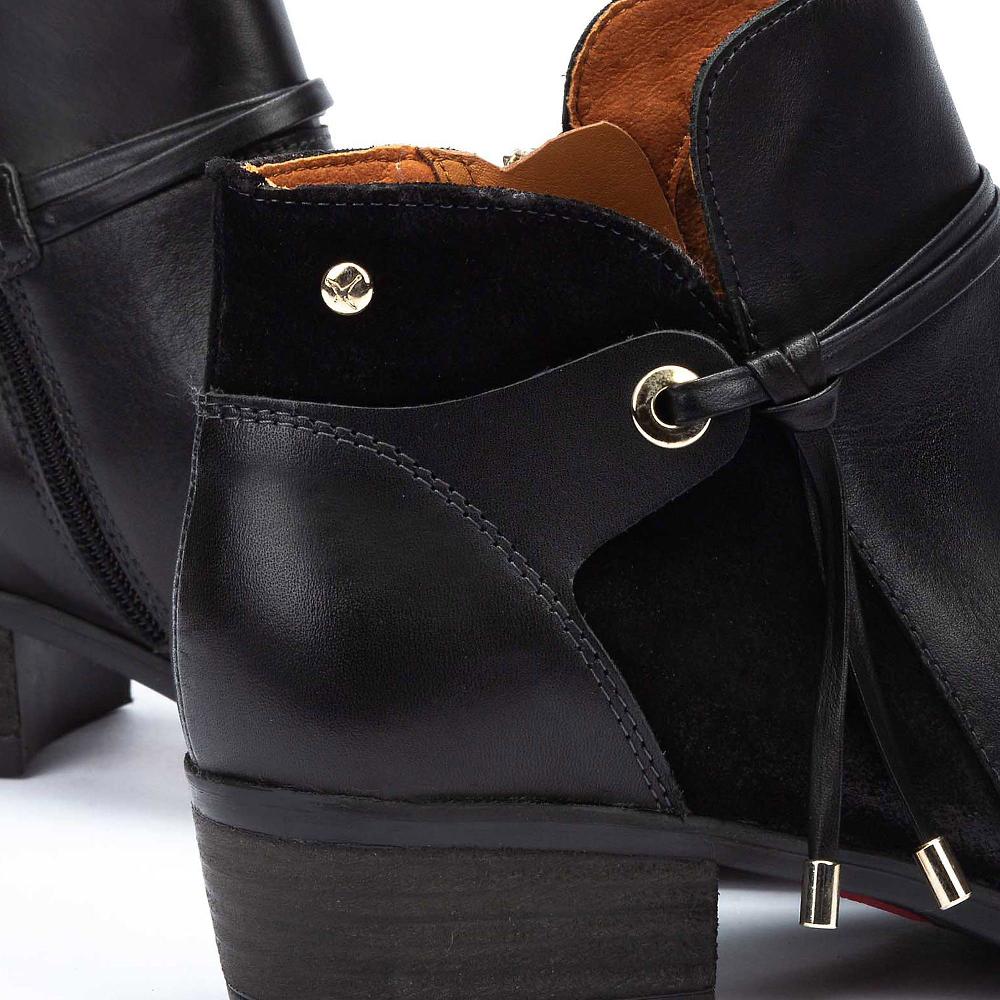 QVC Pikolinos Stivaletto In Pelle Con Inserto Scamosciato Tacco 4cm