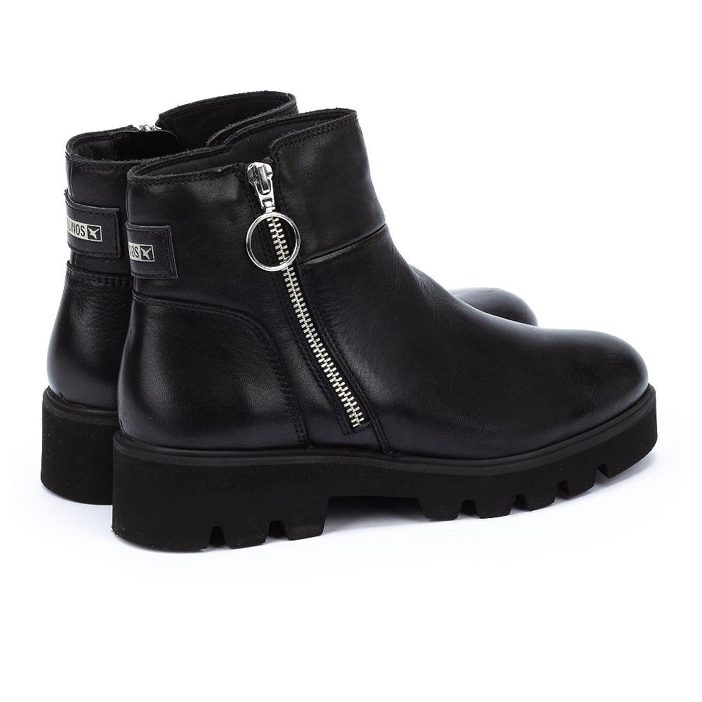 QVC Pikolinos Stivaletto In Pelle Con Zip Suola Chunky