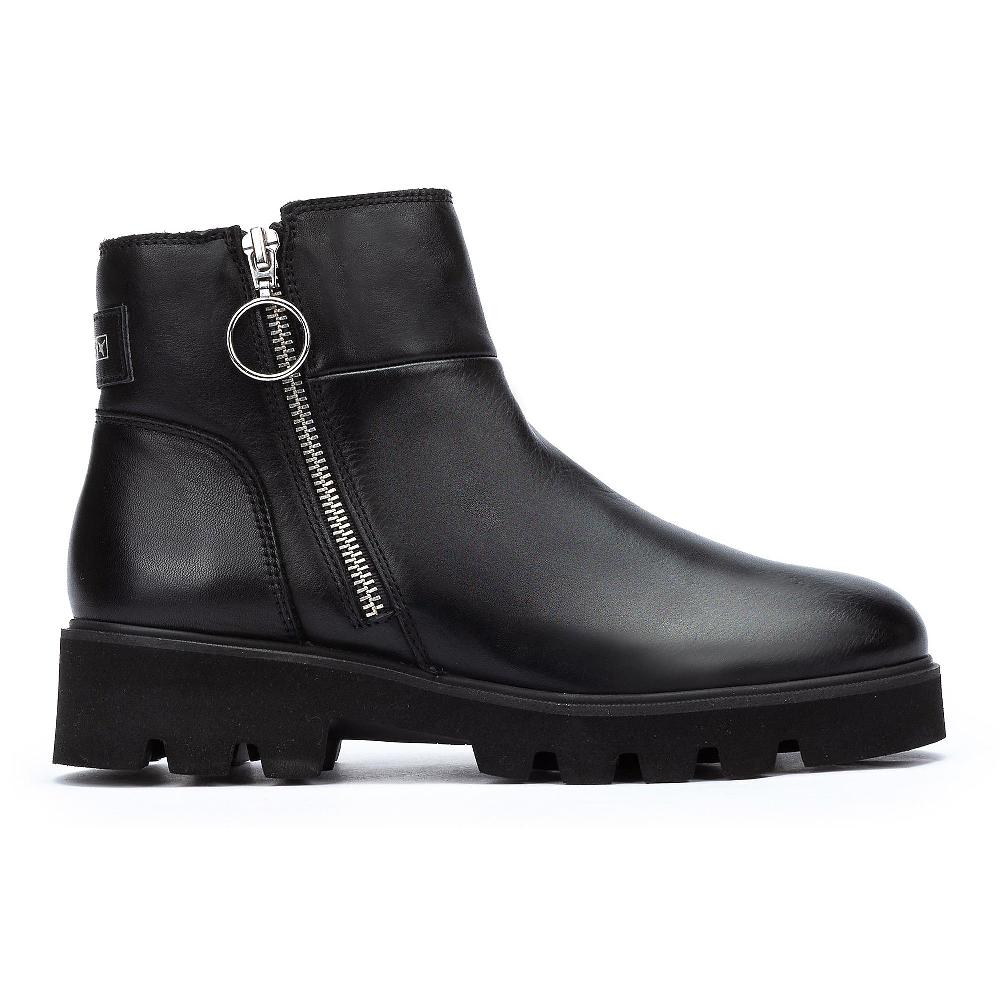 QVC Pikolinos Stivaletto In Pelle Con Zip Suola Chunky