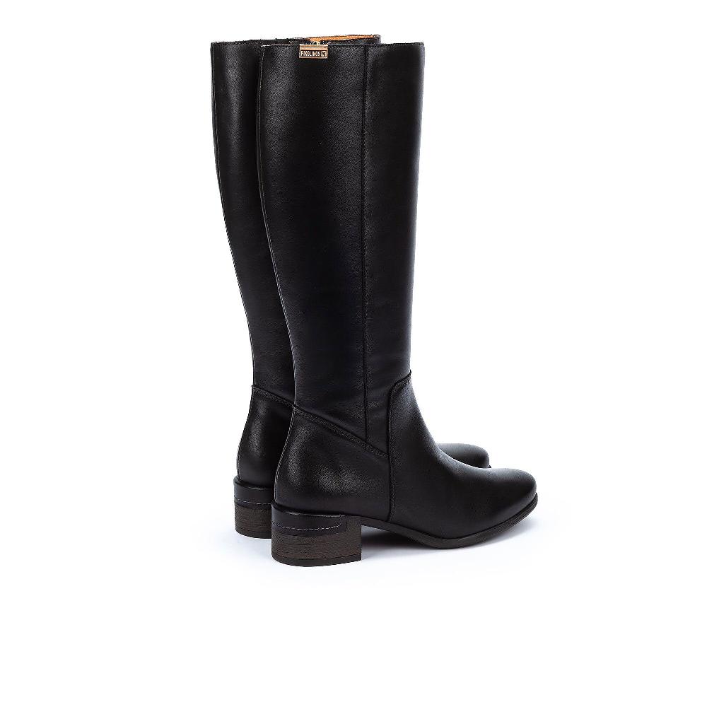 QVC Pikolinos Stivali In Pelle Con Zip E Tacco 4 Cm