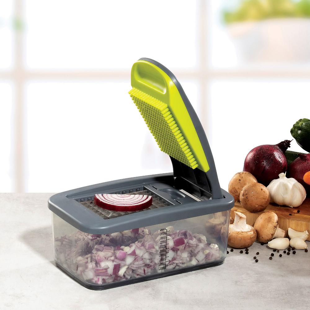 QVC Piranha Peeler Classy Cutter: Affetta Sminuzza Trita Con 3 Lame