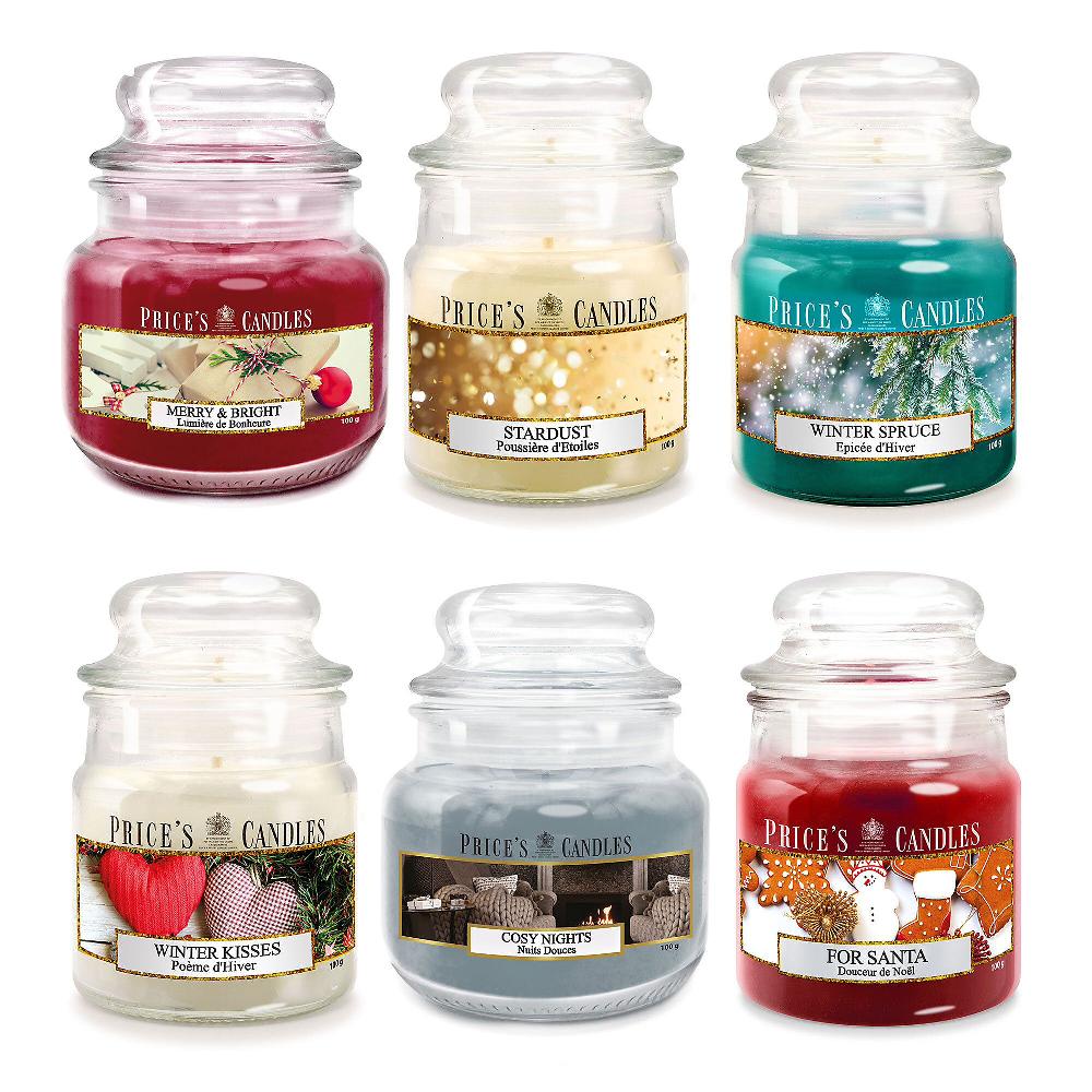 QVC Price's Candles Kit 6 candele piccole fragranze invernali