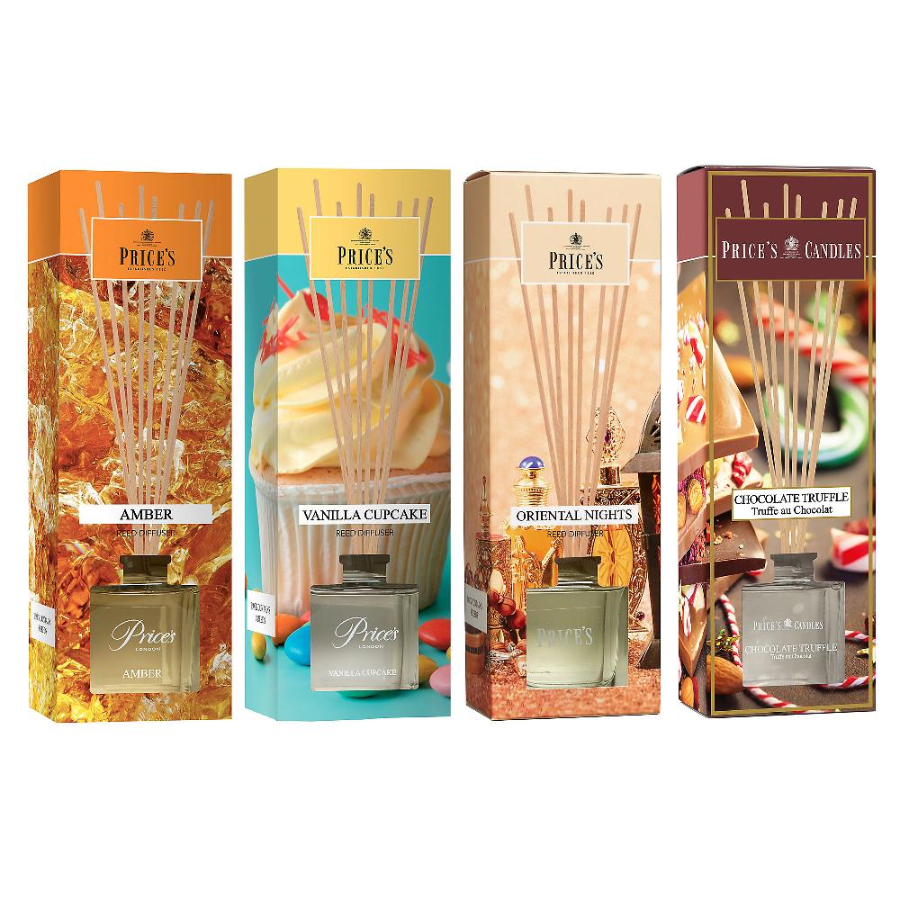QVC Price's Candles Set 4 diffusori fragranze Orientali e Speziate