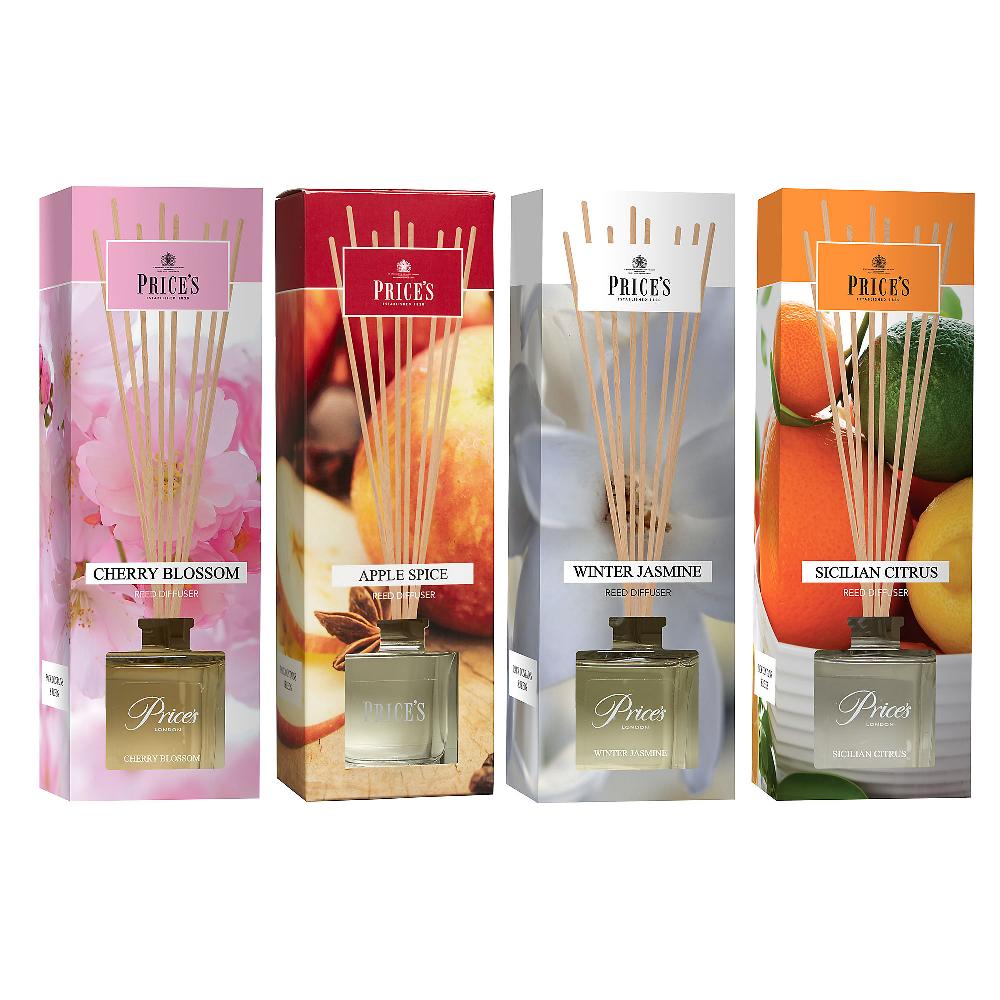 QVC Price's Candles Set 4 diffusori per ambiente fragranze assortite