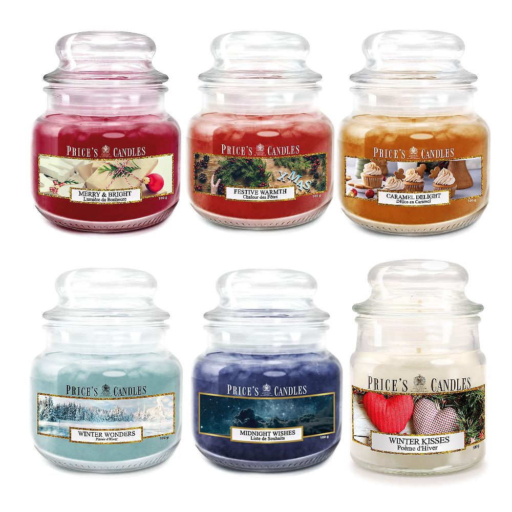 QVC Price's Candles Set 6 candele fragranze assortite in giara piccola