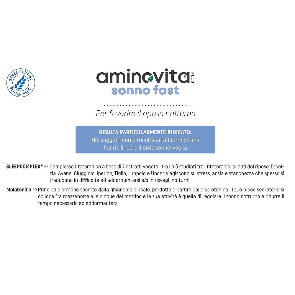 QVC PromoPharma Aminovita Sonno Fast Integratore Con Melatonina (30 Stick)