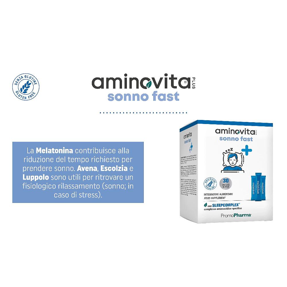 QVC PromoPharma Aminovita Sonno Fast Integratore Con Melatonina (30 Stick)