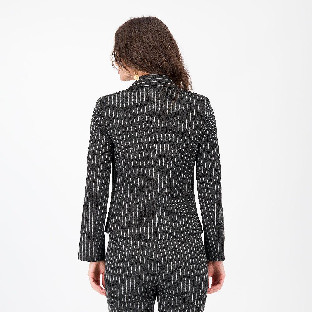 QVC A*dela Blazer Doppiopetto In Mano Lana Gessato
