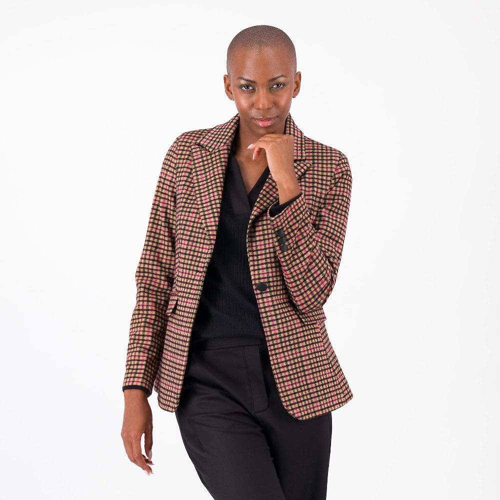 QVC A*dela Blazer fantasia quadretti