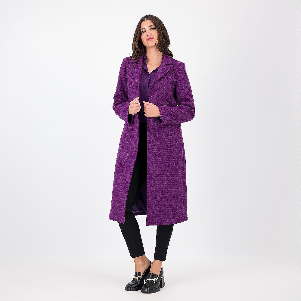 QVC A*dela Cappotto lungo in tessuto effetto tweed