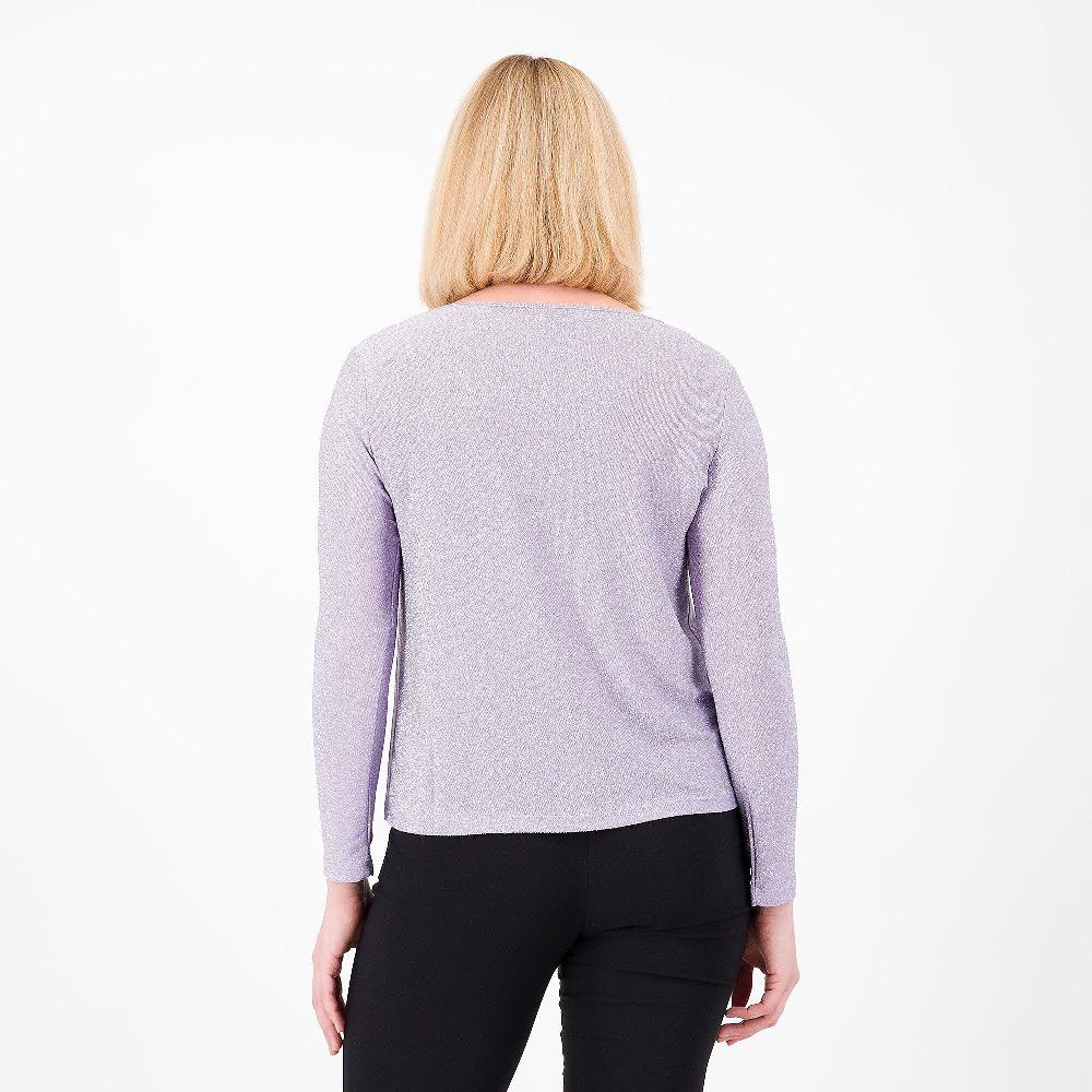 QVC A*dela Maglia In Jersey Lamé Con Manica Lunga