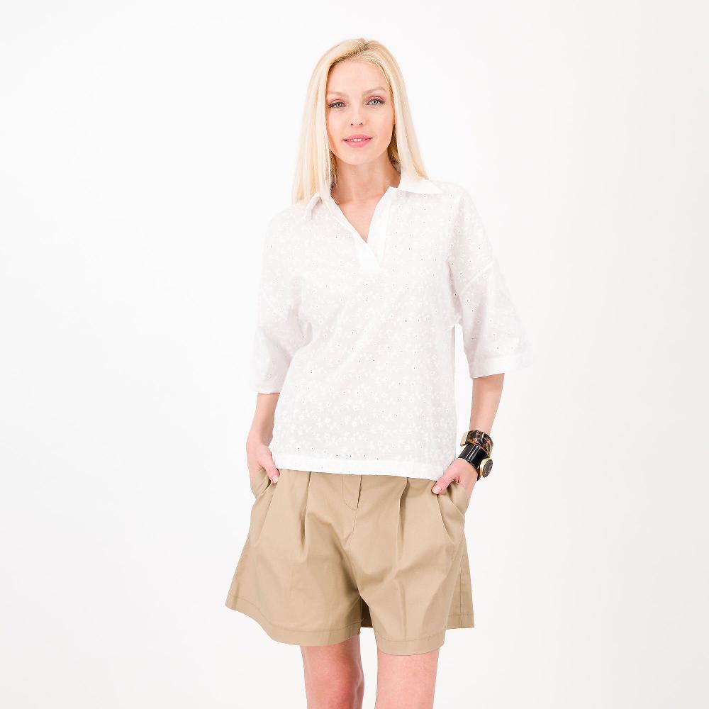 QVC A*dela Maglia polo in Sangallo con spacchetti