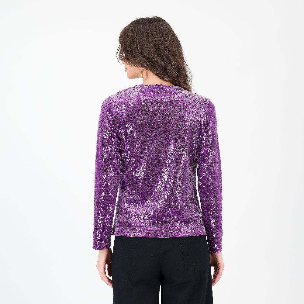 QVC A*dela Maglia Scollo Tondo In Paillettes